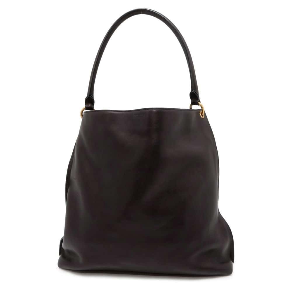 Saint Laurent Paris Tote Bag Hobo Leather Shoulder Clutch Black